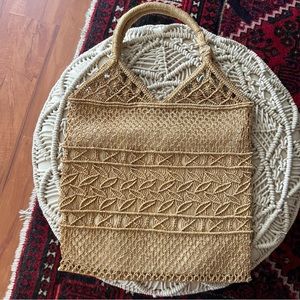 70s macrame market bag